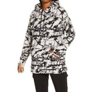 ZELLA BNWOT Cozy Polar Fleece Beige Pumice Hoodie "Rosso Print"